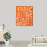 Philly Icons (Orange) - Wall Tapestry