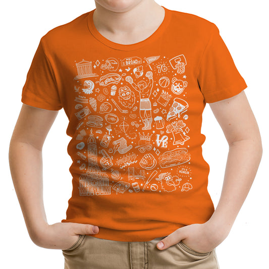 Philly Icons (Orange) - Youth Apparel