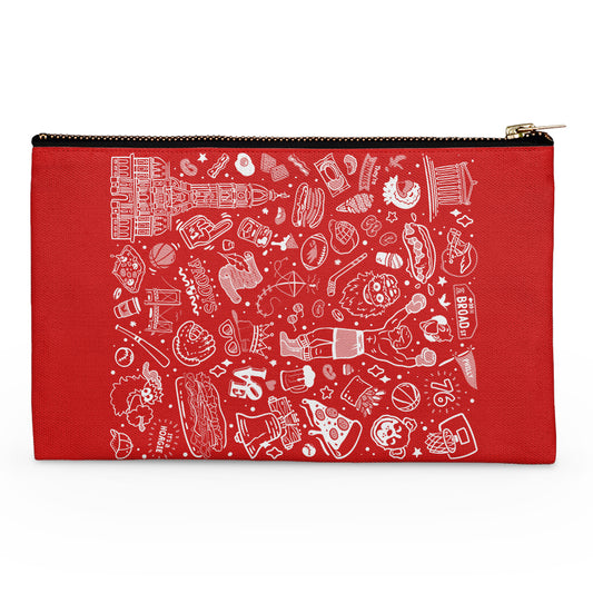Philly Icons (Red) - Accessory Pouch
