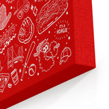 Philly Icons (Red) - Canvas Print