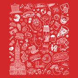 Philly Icons (Red) - Men's V-Neck