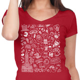 Philly Icons (Red) - Women's V-Neck
