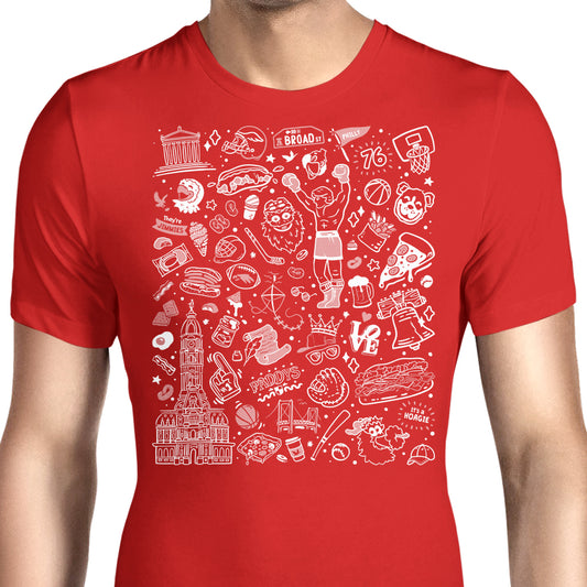 Philly Icons (Red) - Men's Apparel