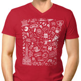 Philly Icons (Red) - Men's V-Neck