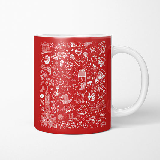 Philly Icons (Red) - Mug