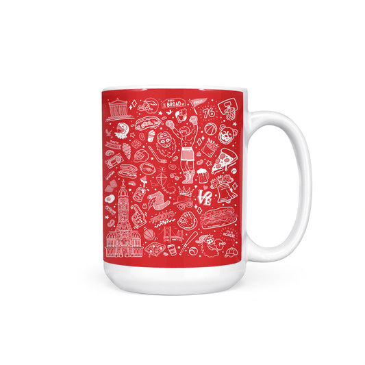 Philly Icons (Red) - Mug
