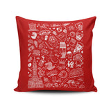 Philly Icons (Red) - Throw Pillow