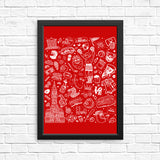 Philly Icons (Red) - Posters & Prints