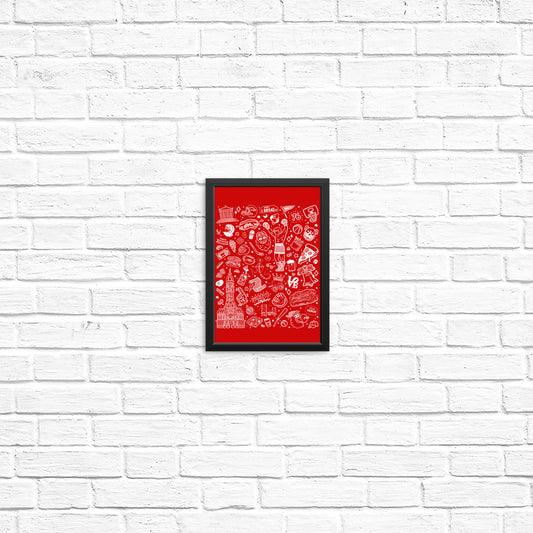 Philly Icons (Red) - Posters & Prints