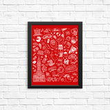 Philly Icons (Red) - Posters & Prints