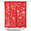 Philly Icons (Red) - Shower Curtain