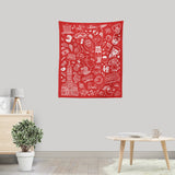 Philly Icons (Red) - Wall Tapestry