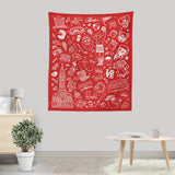 Philly Icons (Red) - Wall Tapestry