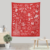 Philly Icons (Red) - Wall Tapestry