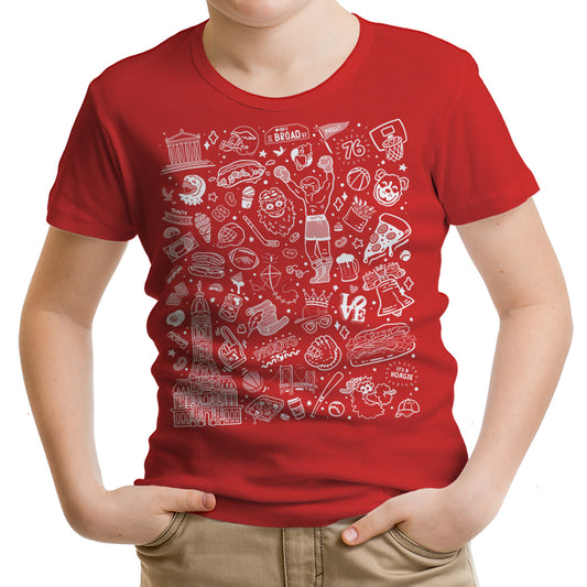 Philly Icons (Red) - Youth Apparel
