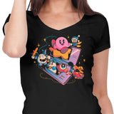 Pink Blob Game - Women's V-Neck