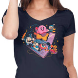 Pink Blob Game - Women's V-Neck