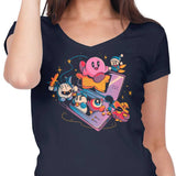 Pink Blob Game - Women's V-Neck
