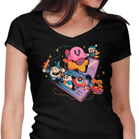 Pink Blob Game - Women's V-Neck
