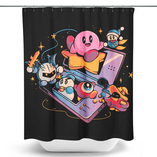 Pink Blob Game - Shower Curtain