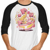 Pink Bowl - 3/4 Sleeve Raglan T-Shirt