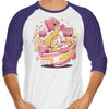 Pink Bowl - 3/4 Sleeve Raglan T-Shirt