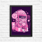 Pink Claw Machine - Posters & Prints