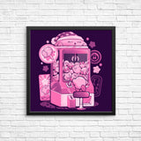 Pink Claw Machine - Posters & Prints