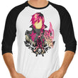 Pink Lightning - 3/4 Sleeve Raglan T-Shirt