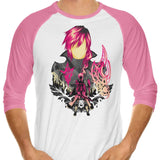 Pink Lightning - 3/4 Sleeve Raglan T-Shirt