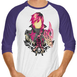 Pink Lightning - 3/4 Sleeve Raglan T-Shirt