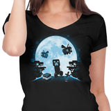 Pixel Moon - Women's V-Neck