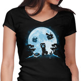 Pixel Moon - Women's V-Neck