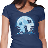 Pixel Moon - Women's V-Neck