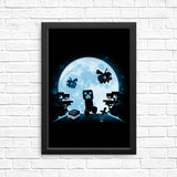 Pixel Moon - Posters & Prints