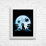 Pixel Moon - Posters & Prints