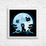 Pixel Moon - Posters & Prints