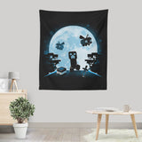 Pixel Moon - Wall Tapestry