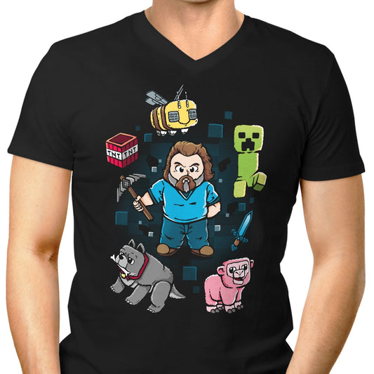 Pixel World - Men's V-Neck