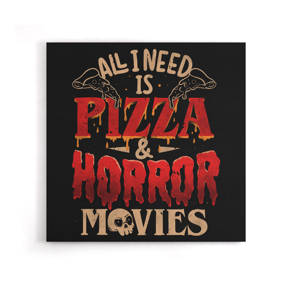 Pizza and Horror - Canvas Print
