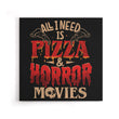 Pizza and Horror - Canvas Print