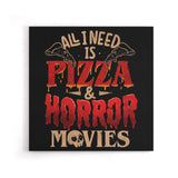 Pizza and Horror - Canvas Print