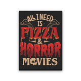 Pizza and Horror - Canvas Print