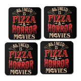 Pizza and Horror - Coasters