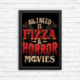 Pizza and Horror - Posters & Prints