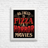 Pizza and Horror - Posters & Prints