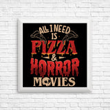 Pizza and Horror - Posters & Prints