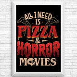 Pizza and Horror - Posters & Prints