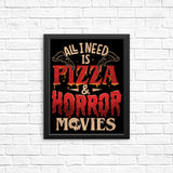 Pizza and Horror - Posters & Prints