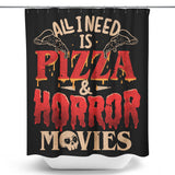 Pizza and Horror - Shower Curtain